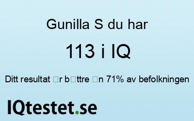 Gunilla S har 113 i IQ