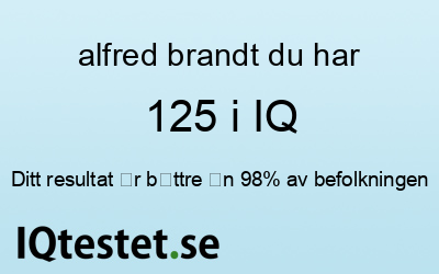 alfred brandt har 125 i IQ