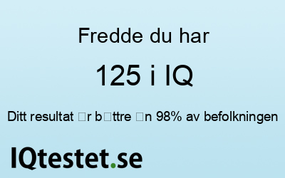 Fredde har 125 i IQ