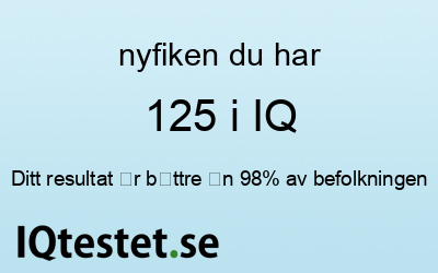 nyfiken har 125 i IQ