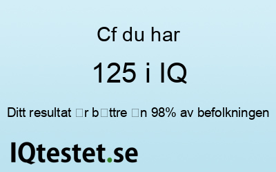 Cf har 125 i IQ