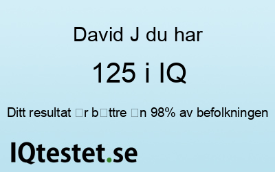 David J har 125 i IQ