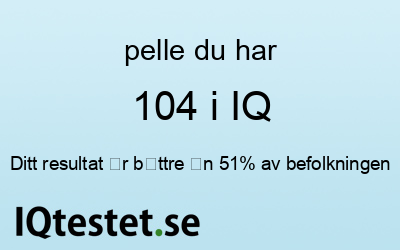 pelle har 104 i IQ