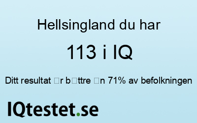 Hellsingland har 113 i IQ