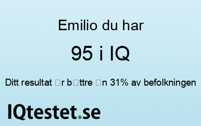 Emilio har 95 i IQ