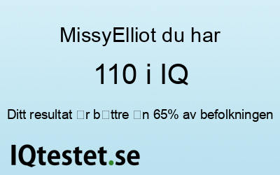 MissyElliot har 110 i IQ